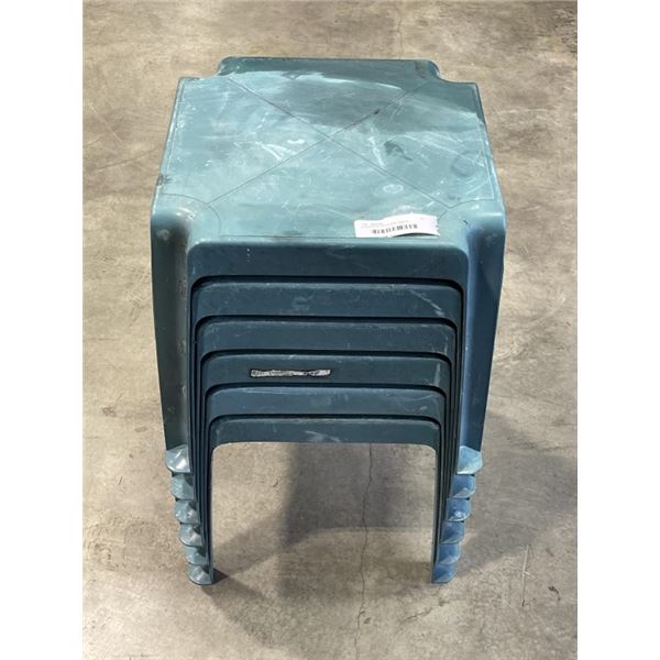 6 STACKING  PATIO END TABLES