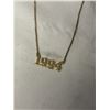 Image 2 : STERLING SILVER W/ GOLD OVERLAY 1994 PENDANT W/ CHAIN NECKLACE, MARKED 925 ITALY