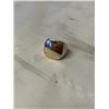 Image 1 : GOLD PLATED MENS SIGNET RING, SIZE 7