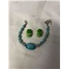 Image 1 : SCARAB W/ TURQUOISE BEADS BRACELET AND 2 SCARAB BEADS