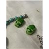 Image 2 : SCARAB W/ TURQUOISE BEADS BRACELET AND 2 SCARAB BEADS