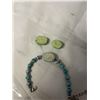 Image 4 : SCARAB W/ TURQUOISE BEADS BRACELET AND 2 SCARAB BEADS