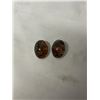 Image 3 : PAIR OF STERLING SILVER W/ LARGE AGATE STONE CLIP ON EARRINGS, MARKED SILVER IONA