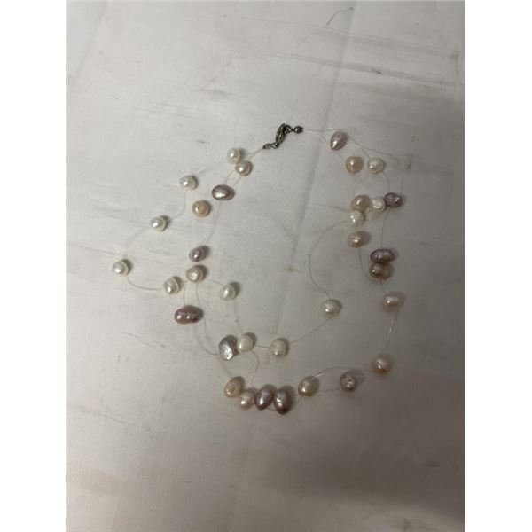 TRIPLE STRAND CULTURED FRESHWATER PEARLS CHOKER NECKLACE