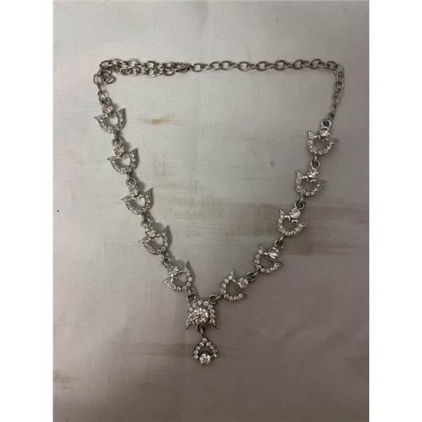 VINTAGE CRYSTAL RHINESTONES CHOKER NECKLACE