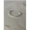 Image 1 : HAND HAMMERED STERLING SILER OPEN CUFF BANGLE, HAND POLISHED MARKED STERLING