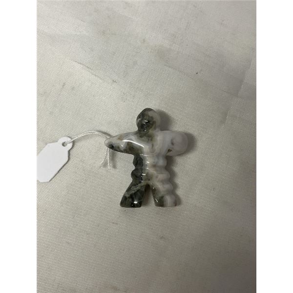 HAND CARVED BC JADE/ NEPHRITE INUKSHUK BROOCH