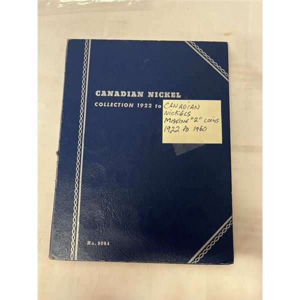 CANADIAN NICKELS 1922-1960 MISSING 2