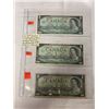 Image 1 : 3 1967 CANADIAN CENTENNIAL $1 BILLS, 1867-1967 SERIAL, REGULAR SERIAL # AND REPLACEMENT SERIAL NUMBE