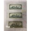 Image 2 : 3 1967 CANADIAN CENTENNIAL $1 BILLS, 1867-1967 SERIAL, REGULAR SERIAL # AND REPLACEMENT SERIAL NUMBE
