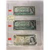 Image 1 : LAST 3 CANADIAN $1 1954, 1967 CENTENNIAL BILL, 1973 LAST $1 BILL