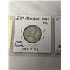Image 3 : 3 1947 MAPLE LEAF CANADIAN COINS 25 CENT, 10 CENT, 5 CENT .800 SILVER