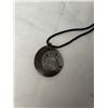 Image 2 : AMMONITE FOSSIL PENDANT W/ BLACK CORD NECKLACE