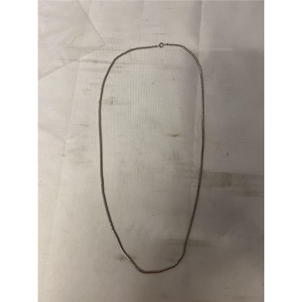 VERY LONG SILVER CHAIN, MARKED STERLING 23" LENGTH