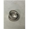 Image 3 : 925 STERLING SILVER DOUBLE RING BAND MARKED S925 MINI CYBER SIZE 8