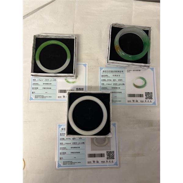 3 AUTHENTIC JADE BRACELETS