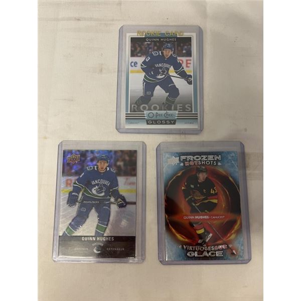 QUINN HUGHES 3 OPC ROOCKIE CARD - OPC-GLOSS; REGULAR