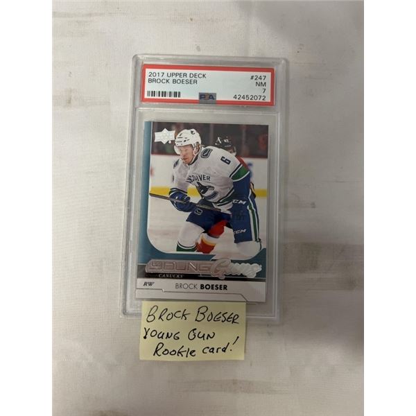 BROCK BOESER YOUNG GUN ROOKIE CARD - GRADED 2017 UD
