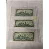 Image 2 : 3 1967 CENTENNIAL $1 BILLS W/ SERIAL NUMBERS