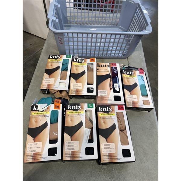 ASSORTED KNIX REUSABLE UNDERWEAR