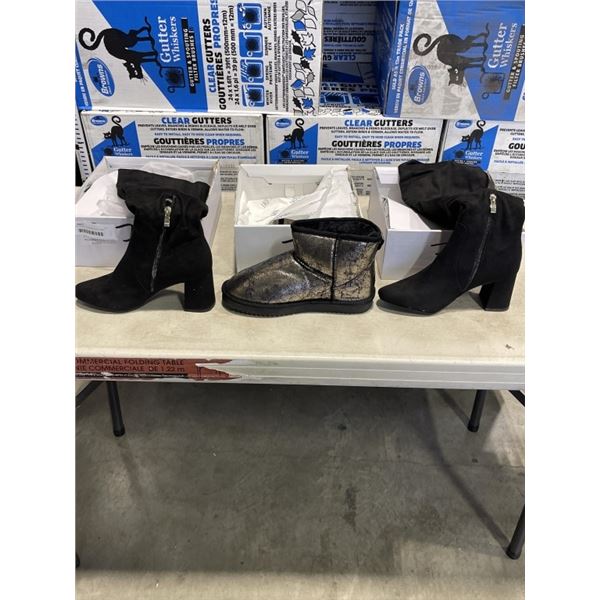 3 NEW PAIRS OF WOMENS BOOTS SIZE 7