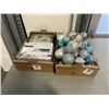 Image 1 : 2 BOXES OF CHRISTMAS DECOR AND LIGHTS