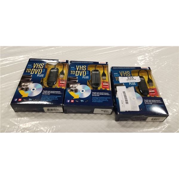 3 ROXIO EASY VHS TO DVD PLUS CONVERTERS