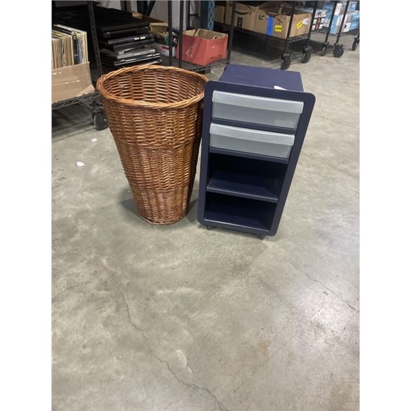PLASTIC ROLLING ORGANIZER, AND LAUNDRY BASKET
