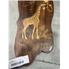 Image 3 : INLAID WOOD GIRAFFE HANGING