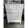 Image 1 : WHITE 5 DRAWER HIGHBOY DRESSER
