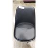 Image 2 : BLACK ROLLING LEATHER SEAT TUB CHAIR