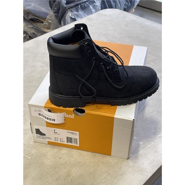 NEW TIMBERLAND PREMIUM 6 IN WATERPROOF BOOT BLACK NUBUCK, SIZE 7 JUNIOR
