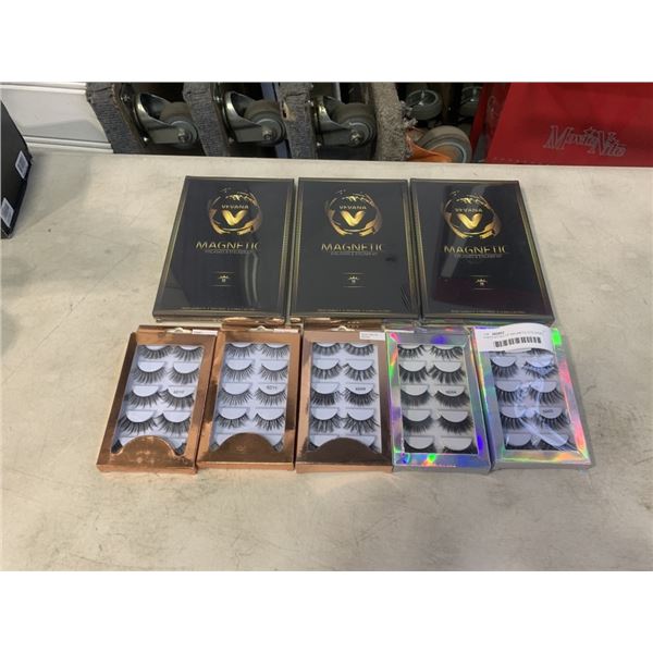 8 NEW BOXES OF MAGNETIC EYELASHES, 10 PAIRS PER BOX