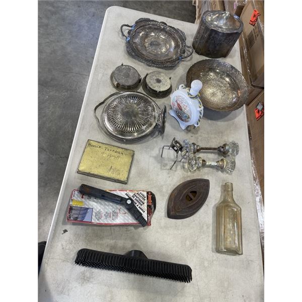 ASSORTED SILVER PLATE AND COLLECTIBLES