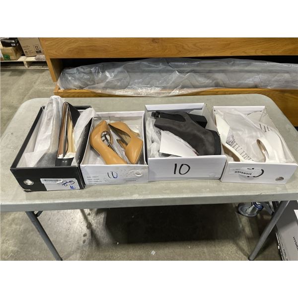 4 NEW PAIRS OF WOMENS BOOTS AND SHOES SIZE 10