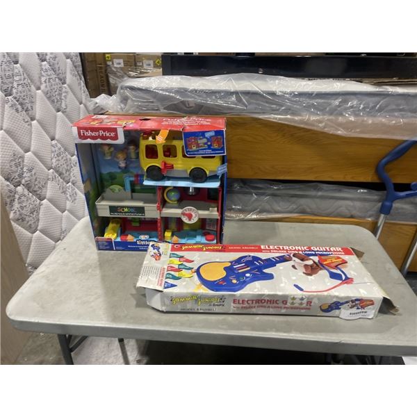 FISHER PRICE LITTLE THINGS FARM AND MUSIC GUITAR