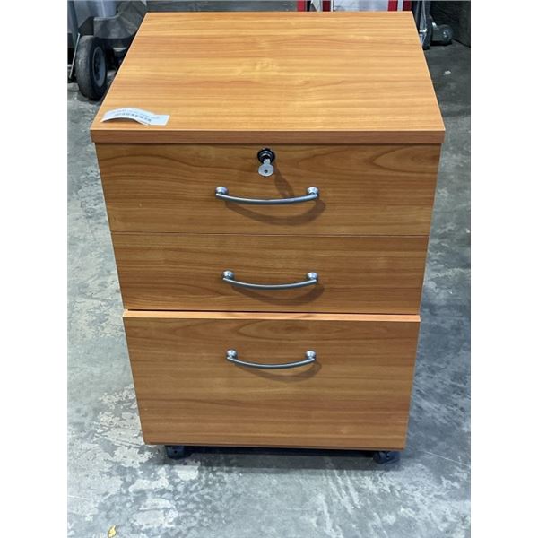 3 DRAWER ROLLING AND LOCKING CABINET