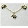 Image 1 : GOLD PLATED STERLING SILVER CZ (0.25CT) ELEPHANT EARRINGS AND NECKLACE SET, W/A $200.00.