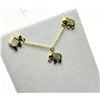 Image 2 : GOLD PLATED STERLING SILVER CZ (0.25CT) ELEPHANT EARRINGS AND NECKLACE SET, W/A $200.00.