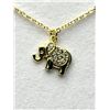 Image 3 : GOLD PLATED STERLING SILVER CZ (0.25CT) ELEPHANT EARRINGS AND NECKLACE SET, W/A $200.00.