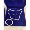 Image 2 : 2 NEW PEARL NECKLACE, EARRINGS AND BRACELET SETS