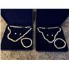 Image 1 : 2 NEW PEARL NECKLACE, EARRINGS AND BRACELET SETS