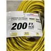 Image 2 : NEW 200FT HEAVY DUTY INDOOR OUTDOOR 3 WIRE EXTENSION CORD, YELLOW 12AWG