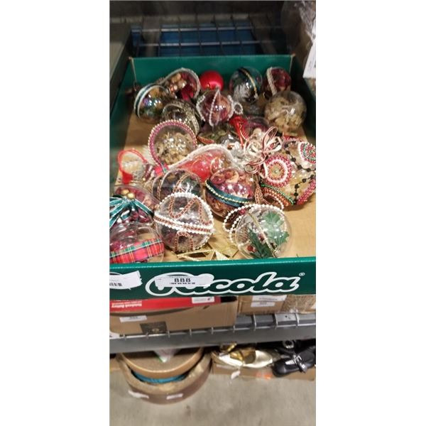 LARGE ASSORTMENT OF HOMEMADE CHRISTMAS ORNAMENTS