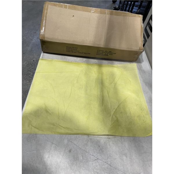 NEW CASE OF YELLOW TISSUE PAPER, 16 X 20 INCH, 1875 PC