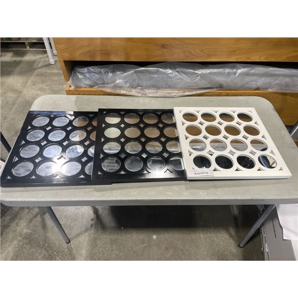 3 DECORATIVE WALL MIRRORS