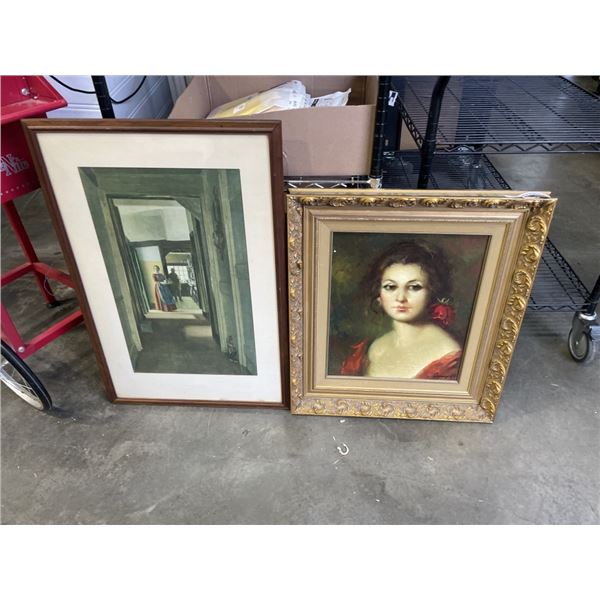 2 VINTAGE FRAMED PICTURES