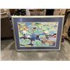 Image 1 : LARGE LILLY PAD WATER COLOR PICTURE 55 X 41 INCH