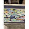 Image 4 : LARGE LILLY PAD WATER COLOR PICTURE 55 X 41 INCH