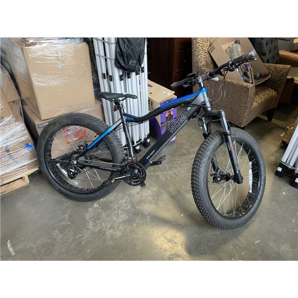 BRAND NEW DEMO NCM ASPEN FAT TIRE ELECTRIC BIKE, NO BATTERY - TESTED WORKING, RETAIL $1599